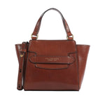 The Bridge Borsa a Mano Donna in Pelle Cuoio con Tracolla e Logo Frontale