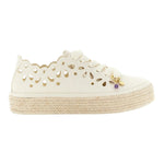 CafèNoir Sneakers Platform Donna in Tessuto Traforato Beige
