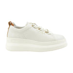 CafèNoir Sneakers Donna Bianca con Dettaglio Cuoio