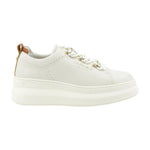 CafèNoir Sneakers Donna Bianca con Dettaglio Cuoio