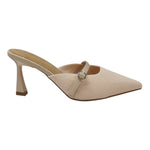 Keys Chanelle Donna in Tessuto Beige con Cinturino e Tacco Alto 90mm