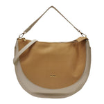 M Brc Borsa a Spalla Mezzaluna Grande Donna Linea Sole Avorio Cammello