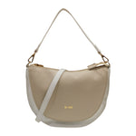 M Brc Borsa a Spalla Mezzaluna Media Donna Linea Sole Bianco Avorio