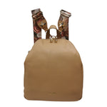 M Brc Zaino Donna Linea Obona Cammello con Tasche Frontali e Doppi Spallacci