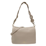 M Brc Borsa a Spalla Donna Linea Onda in Pelle Avorio con Tracolla