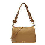 M Brc Borsa a Spalla Donna Linea Onda in Pelle Cammello con Tracolla