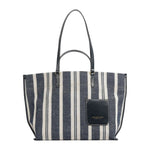 The Bridge Borsa a Spalla Luna Donna in Tessuto Blu Naturale