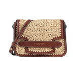 The Bridge Borsa a Tracolla Donna in Pelle e Paglia Cuoio