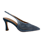 Keys Chanelle Donna in Camoscio Traforata Cielo con Tacco Alto 90mm