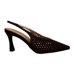 Keys Chanelle Donna in Camoscio Traforata Marrone con Tacco Alto 90mm