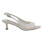 Gold&Gold Sandalo Donna in Ecopelle Bianca con Tacco Sottile Alto 60mm