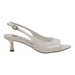 Gold&Gold Sandalo Donna in Ecopelle Bianca con Tacco Sottile Alto 60mm