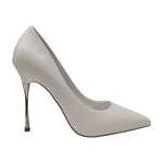 Gold&Gold Dècollettè Donna Bianco con Tacco a Stiletto Argento Alto 110mm