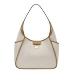 Nannini Firenze Donna Linea Fulvia in Pelle Bianca Sporco Cognac con Pochette