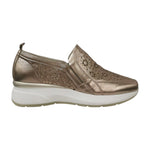 Susimoda Mocassino Donna in Pelle Bronzo con Lavorazione Floreale