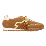 Gio+ Sneakers Donna in Camoscio Marrone con Charm
