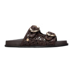 Carmela Ciabatta Donna in Pelle Intrecciata Marrone