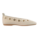 Carmela Ballerina Bassa Donna in Pelle Ghiaccio