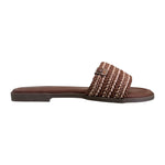 Refresh Ciabatta Donna Cammello in Raffia