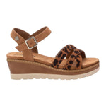 Refresh Sandalo Donna Beige con Stampa Leopardata e Zeppa