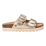 Refresh Ciabatta Platform Donna Oro con Doppia Fibbia
