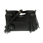 Tosca Blu Borsa a Mano Donna Portofino Nera con Frange