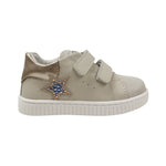 Balducci Sneakers Bambina Beige con Doppio Strappo e Stella