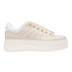 Cult Sneakers Donna Platform Beige con Perle
