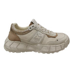 Oxs Sneakers Donna in Tessuto e Camoscio Sabbia Oro