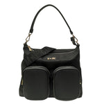 M Brc Borsa a Spalla Donna Linea Golf in Pelle Nera con Tracolla