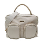 M Brc Borsa a Mano Donna Linea Golf in Pelle Avorio