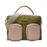 M Brc Borsa a Mano Donna Linea Golf in Pelle Avorio Multi