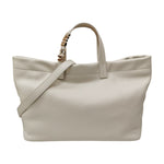 M Brc Borsa a Mano Donna Linea Block in Pelle Avorio