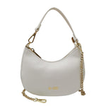 M Brc Borsa a Mano Mezzaluna Donna Linea Jolly in Pelle Bianca
