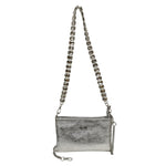 M Brc Pochette Donna Linea Strass Argento con Tracolla Gioiello