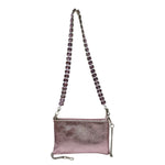 M Brc Pochette Donna Linea Strass Glicine con Tracolla Gioiello