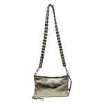 M Brc Pochette Donna Linea Strass Platino con Tracolla Gioiello
