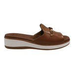Susimoda Ciabatta Donna in Pelle Cuoio con Zeppa Alta 40mm
