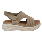 Susimoda Sandalo Donna in Tessuto Beige con Zeppa Alta 50mm