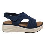 Susimoda Sandalo Donna in Tessuto Blu con Zeppa Alta 50mm