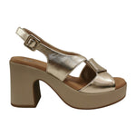 Susimoda Sandalo Donna Platino con Plateau e Tacco Largo Alto 90mm