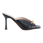 Albano Scalzato Donna in Pelle Nera con Tacco a Stiletto Alto 80mm