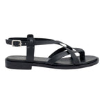 Frau Infradito Donna Basso in Pelle Nero