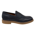 Frau Mocassino Uomo in Vera Pelle Blu