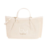 By Byblos Borsa a Mano Grande Donna in Ecopelle e Raffia Naturale Avorio