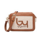 By Byblos Tracolla Donna Naturale Cuoio in Raffia e Ecopelle