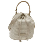Caleidos Secchiello Medio Donna in Pelle e Raffia Beige