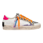 Crime London Sneakers Donna Sk8 Deluxe Tropical Zebra Bianco Multi