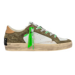 Crime London Sneakers Uomo Sk8 Deluxe Mocha Clay Bianco Verde