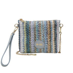 M Brc Pochette Donna Linea Mix Celeste con Intreccio